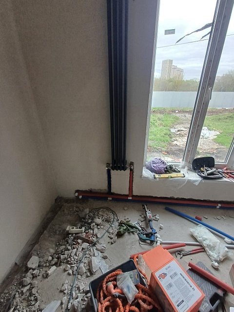 Установка  дизайнерских батарей RIFAR Tubog в частном доме