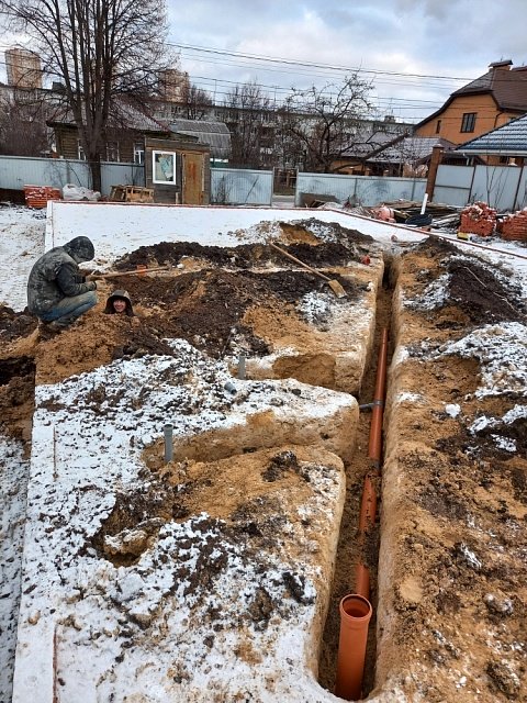 Выполнены работы по прокладка канализации в частном доме